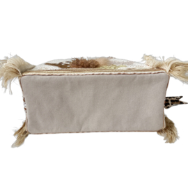 Boho Crossbody Bag with golden Butterfly & Fringe - Ibiza Style