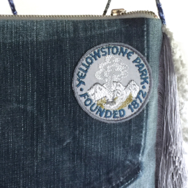 Fringe festival purse gerecycled jeans boho