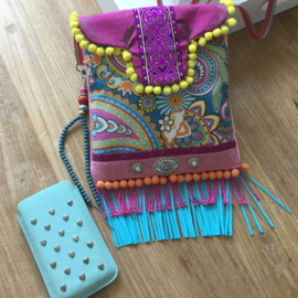 Festival purse Ibiza style colored with concho's