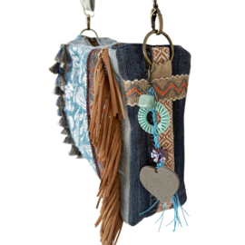Western Shoulder Bag "Wild Turquoise Rose"