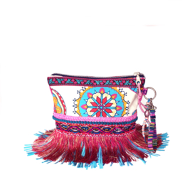 Ibiza pouch bright colored with fringe