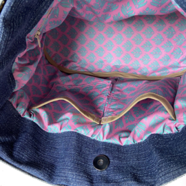 Catena Denim & Plush Bucket Bag – Unique from Recycled Jeans