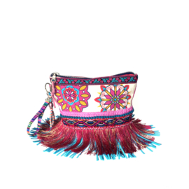 Ibiza pouch bright colored with fringe