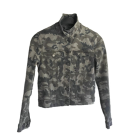 Embellished denim jacket camouflage elephants | Catena