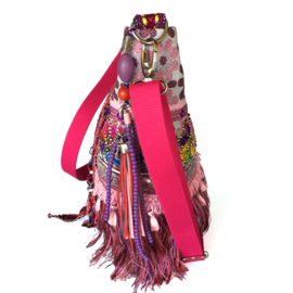 Gypsy crossbody colored with flowers and fringe