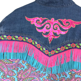 Embellished festival jacket with fringe and ornament