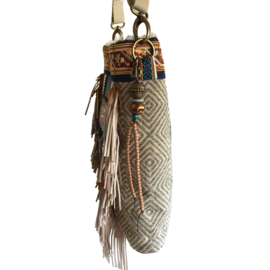 Crossbody bag native American inspired fringes