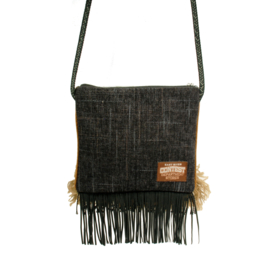 Festival shoulder bag in western style black brown