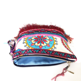 Ibiza pouch bright colored with fringe