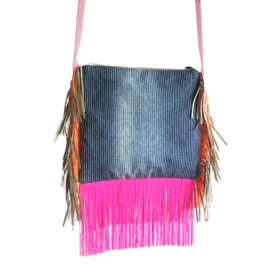 Festival purse neon colored Navajo with fringe