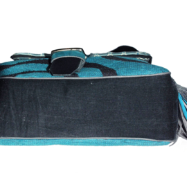 Western crossbody bag turquoise messenger model