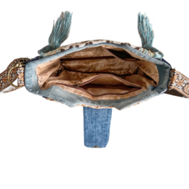 Boho Crossbody Bag – Wild Leopard & Denim Dreams