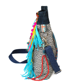 Ibiza crossbody colored with fringe bohemian style