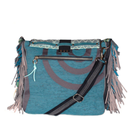 Western crossbody bag turquoise messenger model