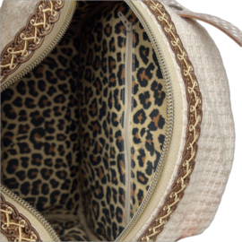 Boho Crossbody Bag with golden Butterfly & Fringe - Ibiza Style