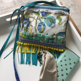 Ibiza festival purse turquoise yellow