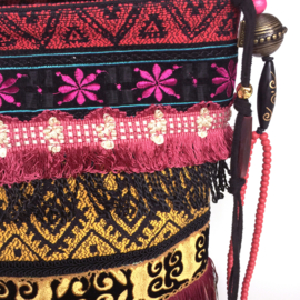 Crossbody bag bohemian gypsy style very long fringe