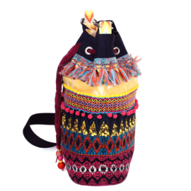 Bucket bag in Mexican colored Aztec style