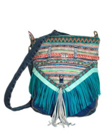 Bohemian crossbody with fringe in Ibiza style