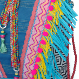 Ibiza crossbody colored with fringe bohemian style