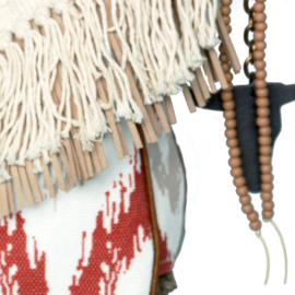 Crossbody Navajo style cream with fringes