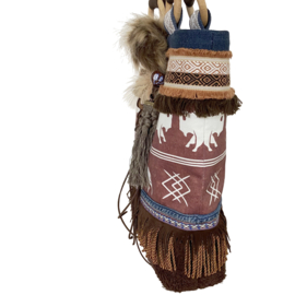 Tote handtas boho western stijl met bizons en bruin teddybont