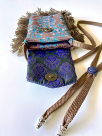 Phone bag in boho western style with fringe