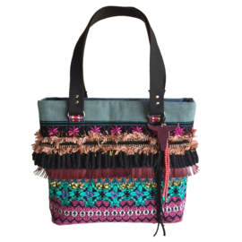 Tote handtas gypsy stijl met franje