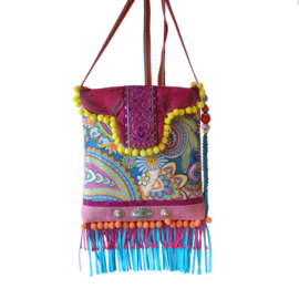 Festival purse Ibiza style colored with concho's