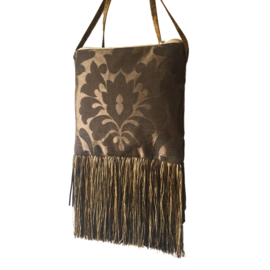 African festival purse brown elephants leopard