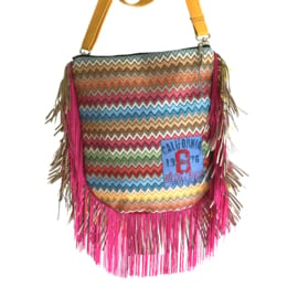 Ibiza crossbody colored with bull and fringes