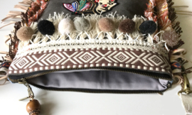 Crossbody Indian head fringes and pompons