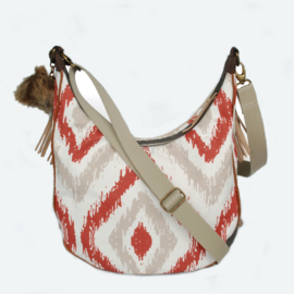 Crossbody Navajo style cream with fringes