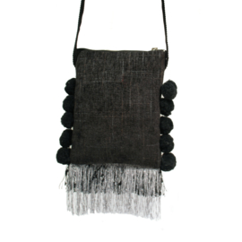 Festival bag Nordic with pompons and fringe