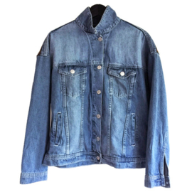 Embellished denim jacket boho western style with fringe