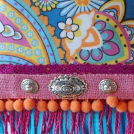 Festival purse Ibiza style colored with concho's