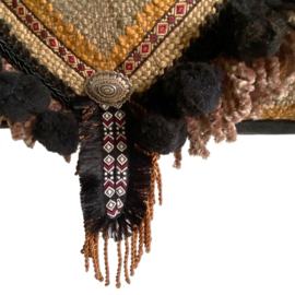 Large Boho Western Tote Handbag with Fringe and Beaded Embroidery