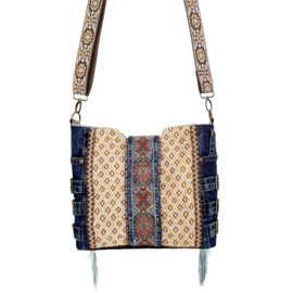Boho Crossbody Bag – Wild Leopard & Denim Dreams