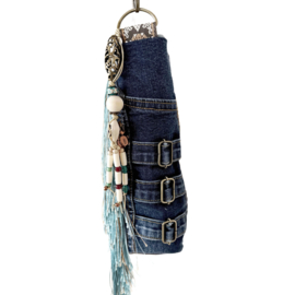 Boho Crossbody Bag – Wild Leopard & Denim Dreams