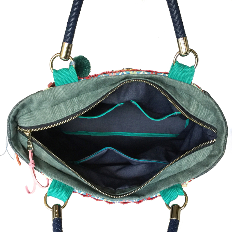 Tote handbag fringe Ibiza colored style | Catena Bags