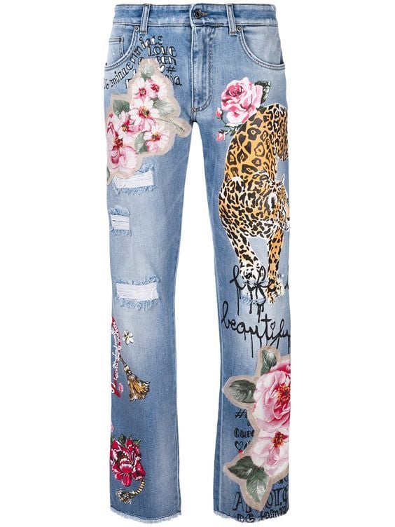 jeans with designs on them