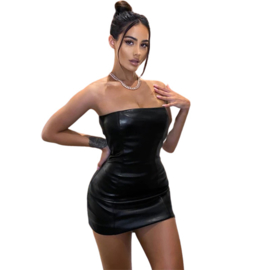 Wetlook off shoulder dress