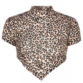 Luipaard crop top