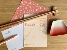 Ansichtkaart Itadakimasu - Eet smakelijk