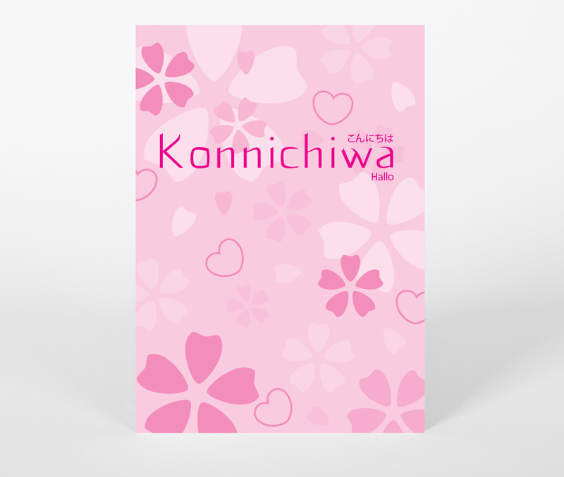 Ansichtkaart Konnichiwa - Hallo