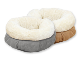 Lambswool Donut Bed voor Kat of kleine hond