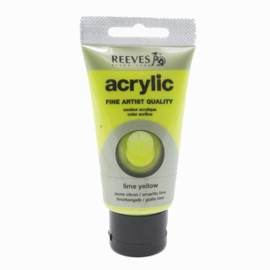 Reeves Acrylic Paint Lime Yellow, tube 75 ml