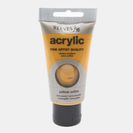 Reeves Acrylic Paint Yellow Ochre, tube 75 ml