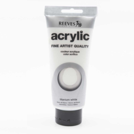 Reeves Acrylverf Titanium White, tube 200 ml