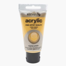 Reeves Acrylic Paint Naples Yellow, tube 75 ml